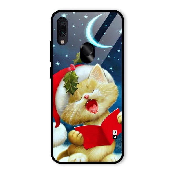 Christmas Cat Glass Back Case for Redmi Note 7