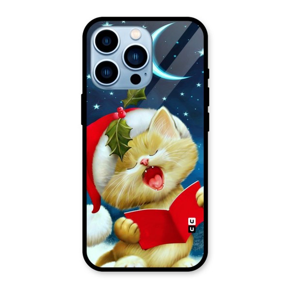 Christmas Cat Glass Back Case for iPhone 13 Pro