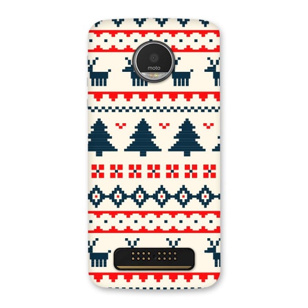 Christmas Design Pattern Back Case for Moto Z Play