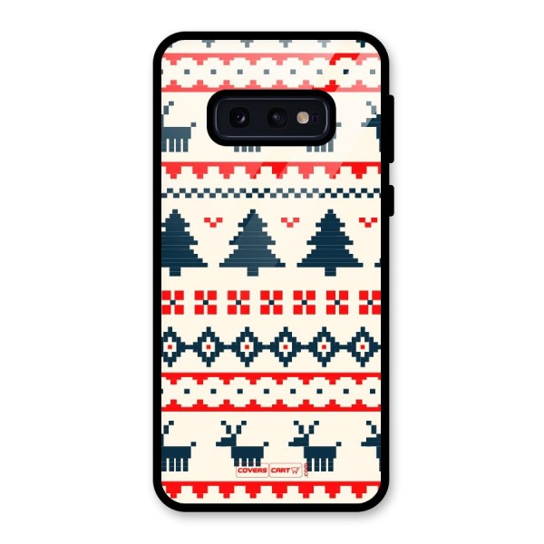 Christmas Design Pattern Glass Back Case for Galaxy S10e