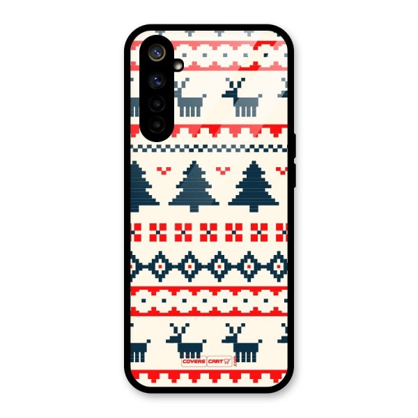 Christmas Design Pattern Glass Back Case for Realme 6