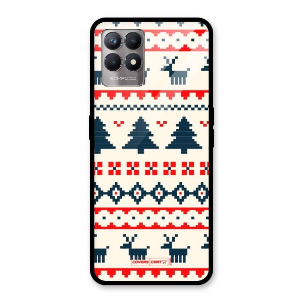 Christmas Design Pattern Glass Back Case for Realme 8i