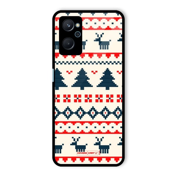 Christmas Design Pattern Glass Back Case for Realme 9i