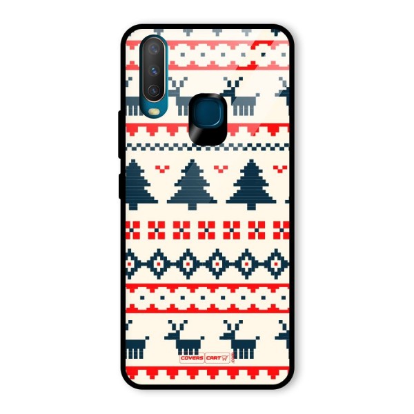 Christmas Design Pattern Glass Back Case for Vivo Y12