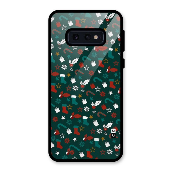 Christmas Pattern Design Glass Back Case for Galaxy S10e