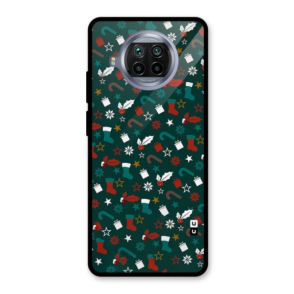 Christmas Pattern Design Glass Back Case for Mi 10i