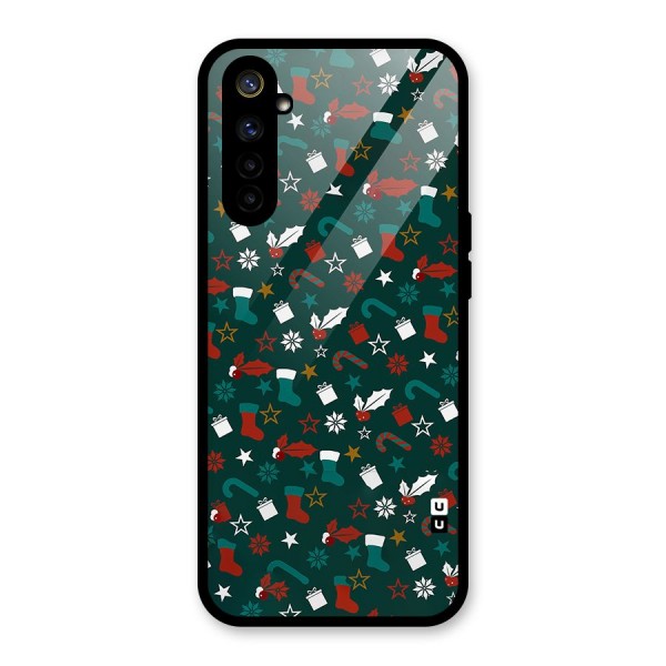 Christmas Pattern Design Glass Back Case for Realme 6