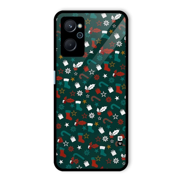 Christmas Pattern Design Glass Back Case for Realme 9i