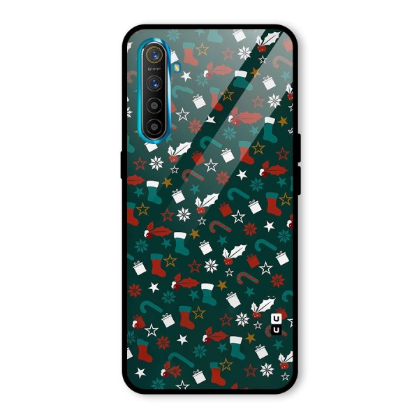 Christmas Pattern Design Glass Back Case for Realme XT