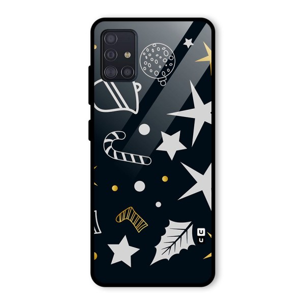 Christmas Special Pattern Glass Back Case for Galaxy A51