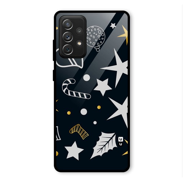 Christmas Special Pattern Glass Back Case for Galaxy A72