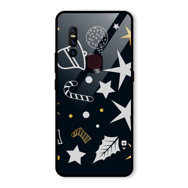 Christmas Special Pattern Glass Back Case for Vivo V15