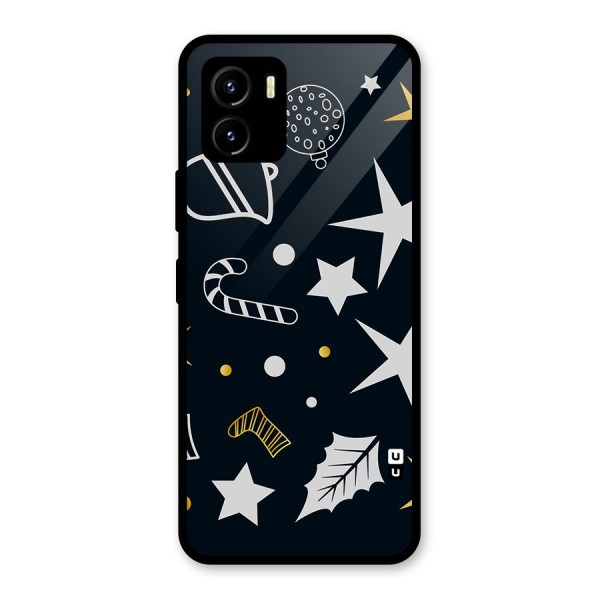 Christmas Special Pattern Glass Back Case for Vivo Y15s