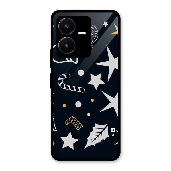 Christmas Special Pattern Glass Back Case for Vivo Y22