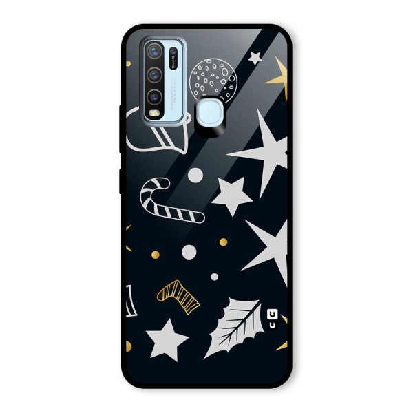 Christmas Special Pattern Glass Back Case for Vivo Y30