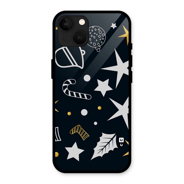 Christmas Special Pattern Glass Back Case for iPhone 13