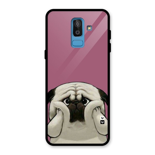 Chubby Doggo Glass Back Case for Galaxy J8