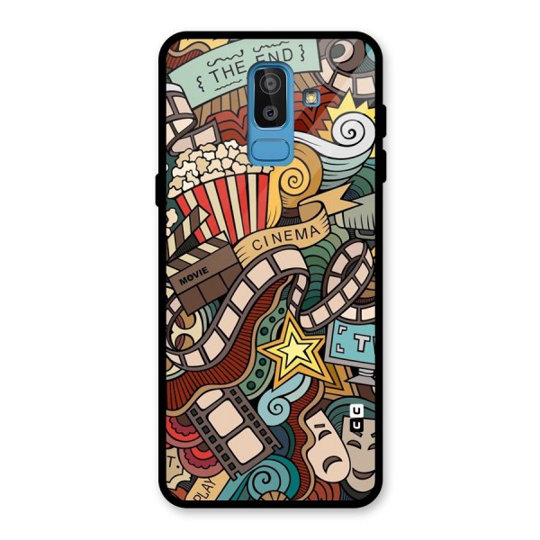 Cinematic Design Glass Back Case for Galaxy J8