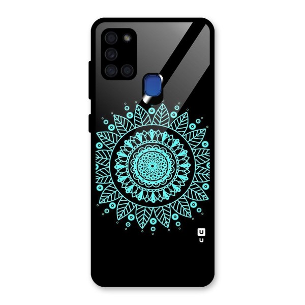 Circles Pattern Art Glass Back Case for Galaxy A21s