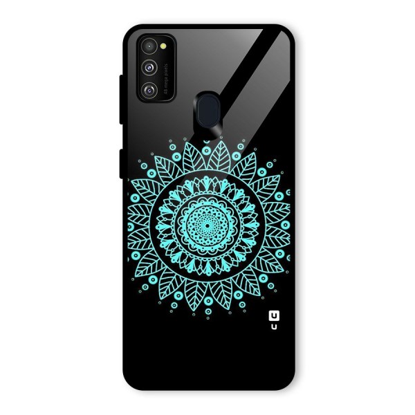 Circles Pattern Art Glass Back Case for Galaxy M21