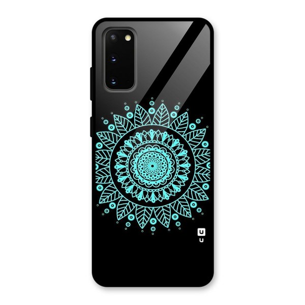 Circles Pattern Art Glass Back Case for Galaxy S20