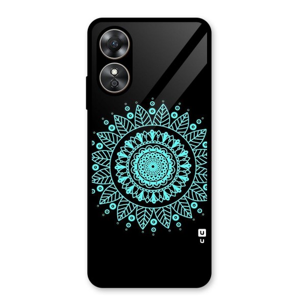 Circles Pattern Art Glass Back Case for Oppo A17