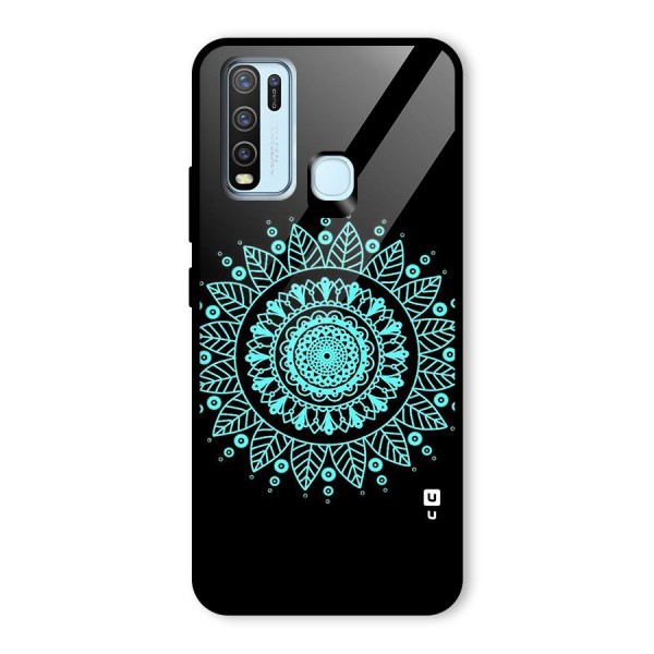 Circles Pattern Art Glass Back Case for Vivo Y30