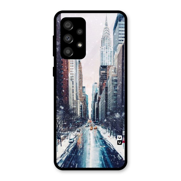 City Snow Glass Back Case for Galaxy A32