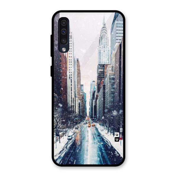 City Snow Glass Back Case for Galaxy A50s