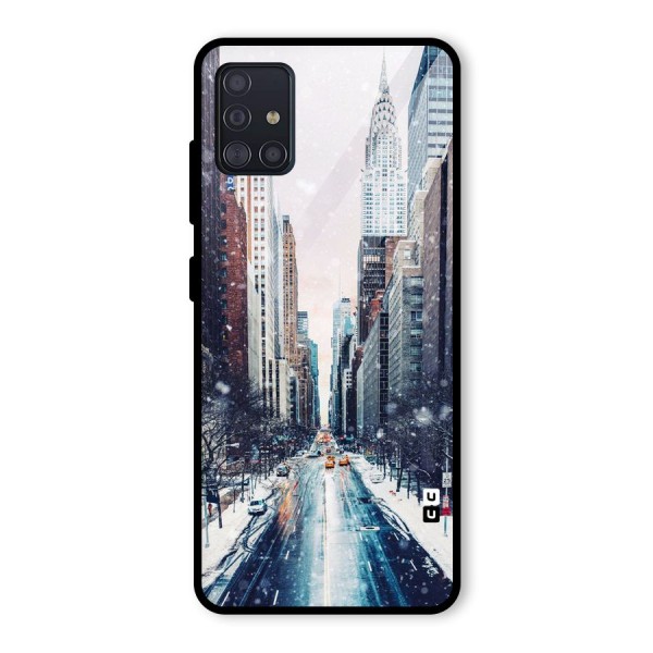 City Snow Glass Back Case for Galaxy A51