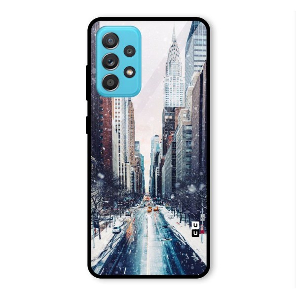 City Snow Glass Back Case for Galaxy A52s 5G