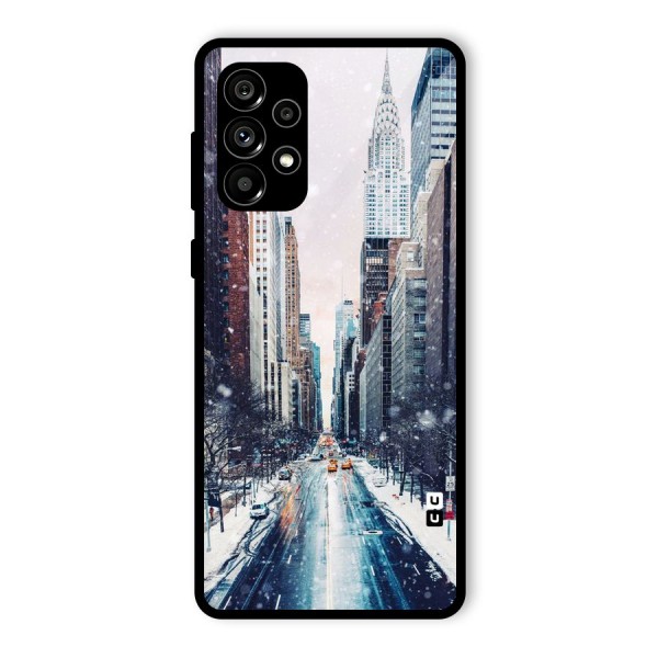 City Snow Glass Back Case for Galaxy A73 5G