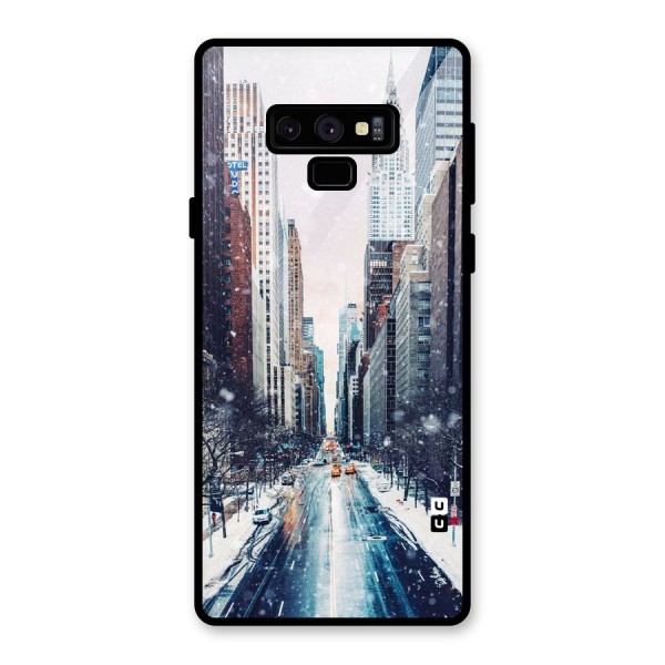 City Snow Glass Back Case for Galaxy Note 9