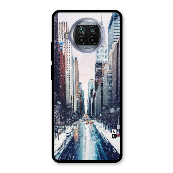 City Snow Glass Back Case for Mi 10i