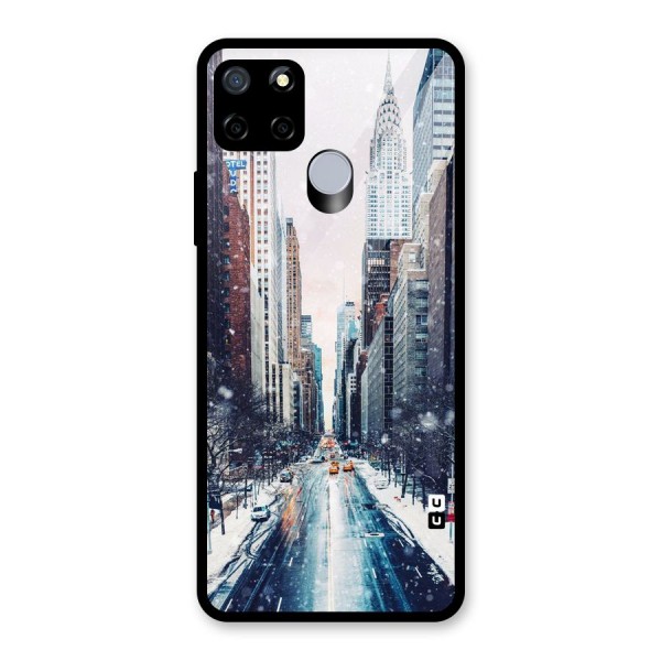 City Snow Glass Back Case for Realme C15