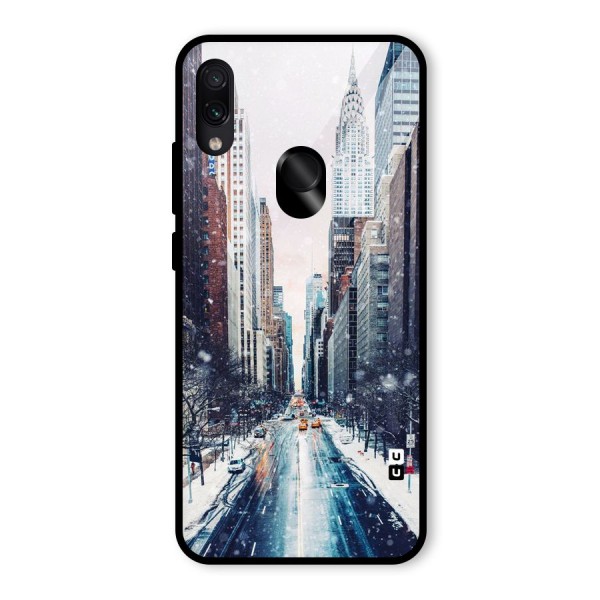 City Snow Glass Back Case for Redmi Note 7