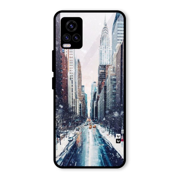 City Snow Glass Back Case for Vivo V20