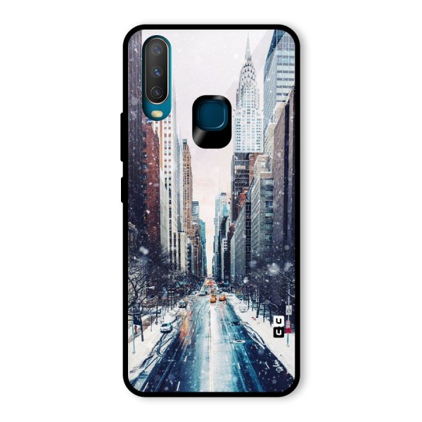 City Snow Glass Back Case for Vivo Y12