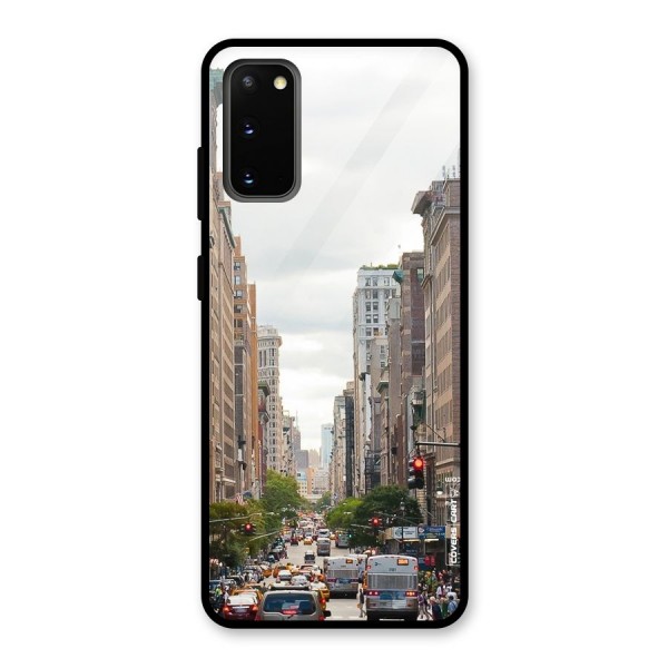 City Street View Glass Back Case for Galaxy S20