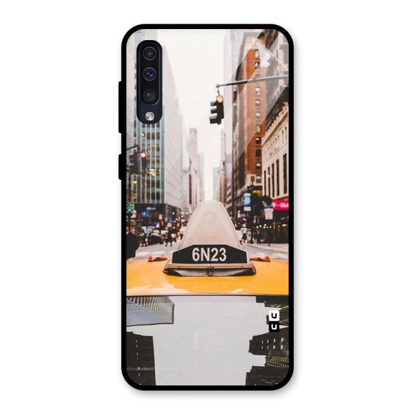 City Taxi Glass Back Case for Galaxy A50s