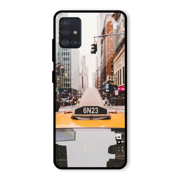 City Taxi Glass Back Case for Galaxy A51