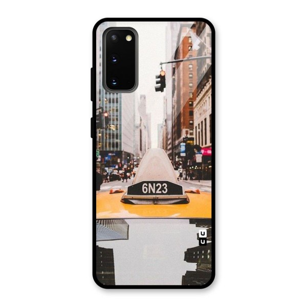 City Taxi Glass Back Case for Galaxy S20