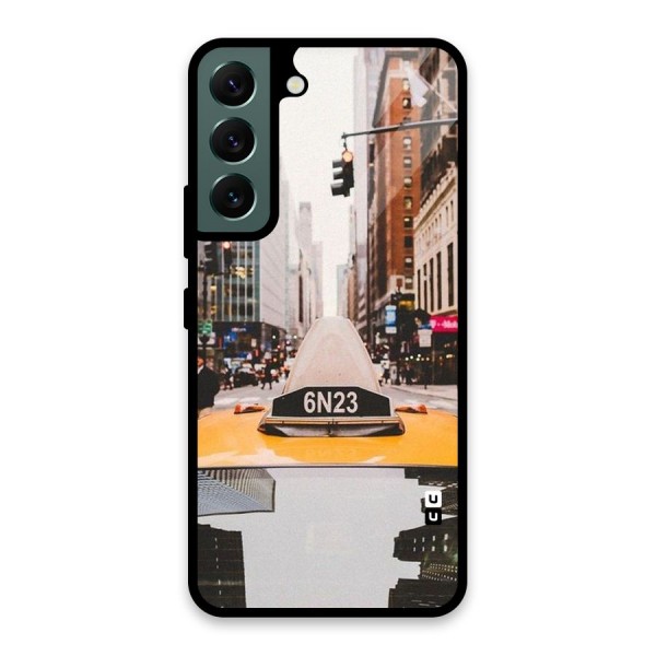 City Taxi Glass Back Case for Galaxy S22 5G