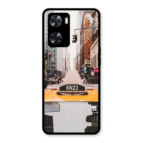 City Taxi Glass Back Case for Oppo A57 2022