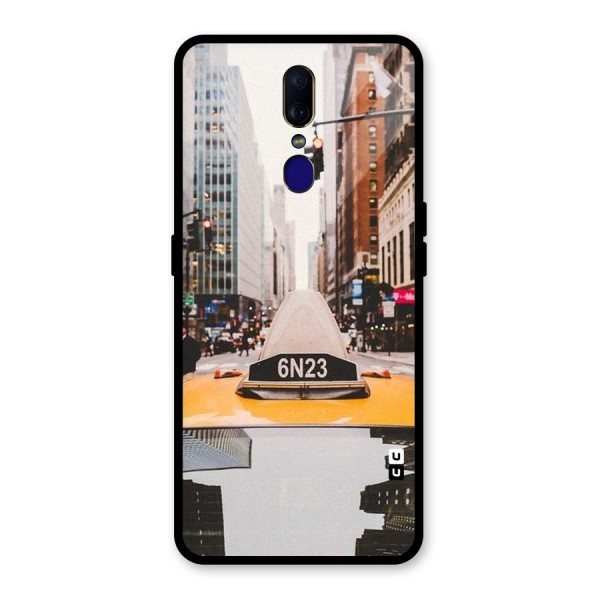 City Taxi Glass Back Case for Oppo F11