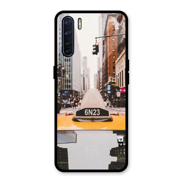 City Taxi Glass Back Case for Oppo F15