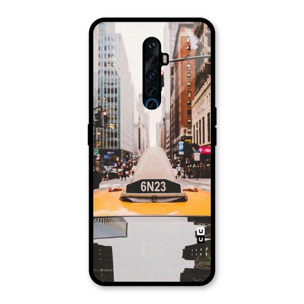 City Taxi Glass Back Case for Oppo Reno2 Z