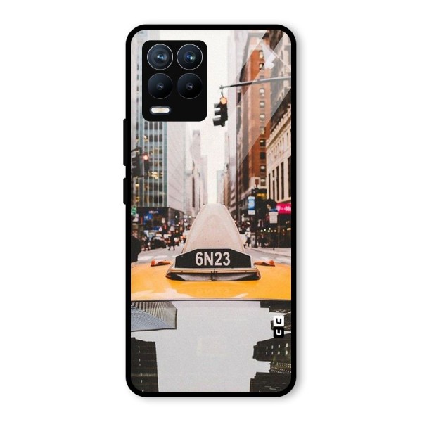 City Taxi Glass Back Case for Realme 8 Pro