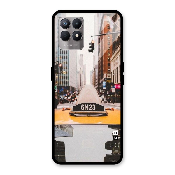 City Taxi Glass Back Case for Realme 8i