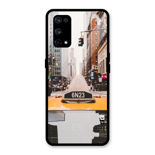 City Taxi Glass Back Case for Realme X7 Pro